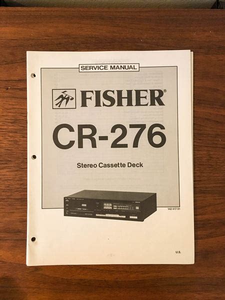 Fisher Cr 276 Cassette Service Manual Original Vintage Audio Store