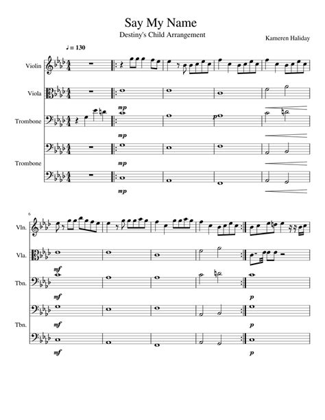 Read all about it and discover how much you should practice. Say My Name With Repeats NO Key Change Sheet music for ...