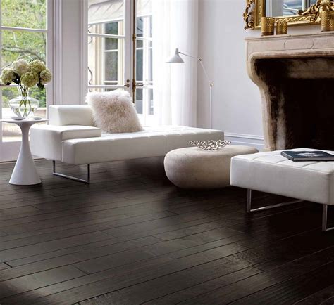 Modern Living Room With Dark Wood Floors Floor Roma