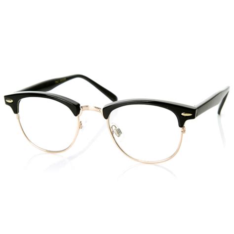 optical quality horned rim clear lens rx able half frame horn rimmed glasses ebay