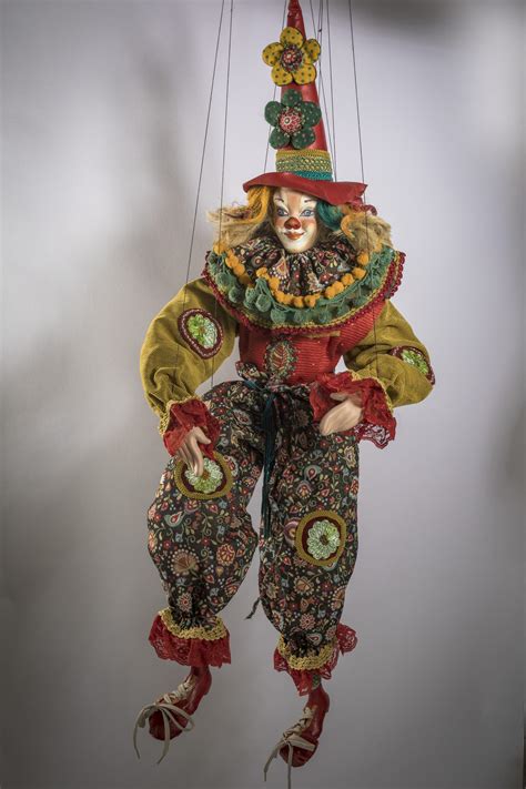 Clown Marionette Puppet Handmade Made In Greece Worldwide Shipping