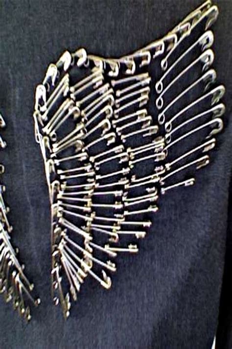 Safety Pin Wings Tutorial On Arranging Safety Pins On Fabric How
