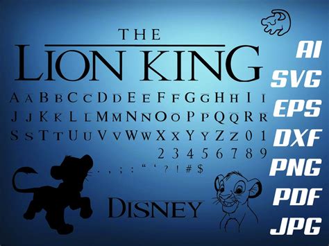 Lion King Font Instant Download Etsy