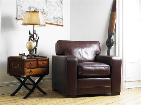 Delcor Boxer Chair In Brown Leather British Furniture Sofa Furniture