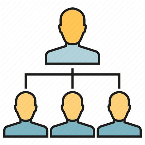 Diagram Link Office Organization Chart People Teamwork Worker Icon