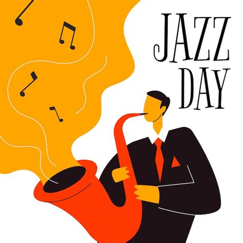 Día Internacional Del Jazz Dibujado A Mano Vector Gratis