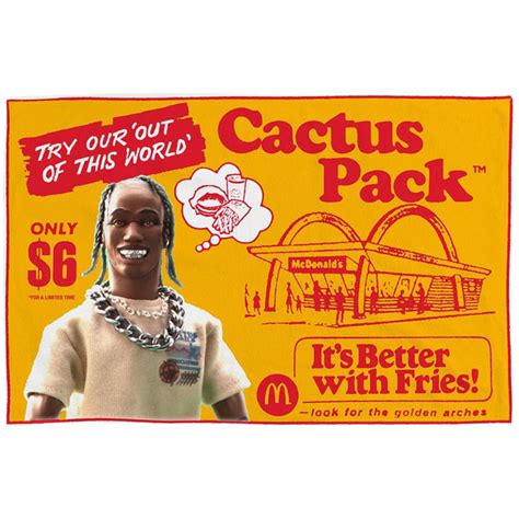 Travis Scott X Mcdonalds Cactus Pack Vintage Blankettravis Scott X