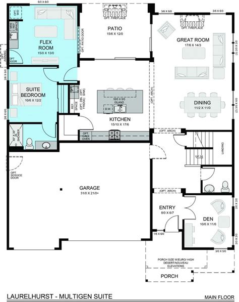 Laurelhurst Multi Gen Custom Home Builders Floor Plan Design Home