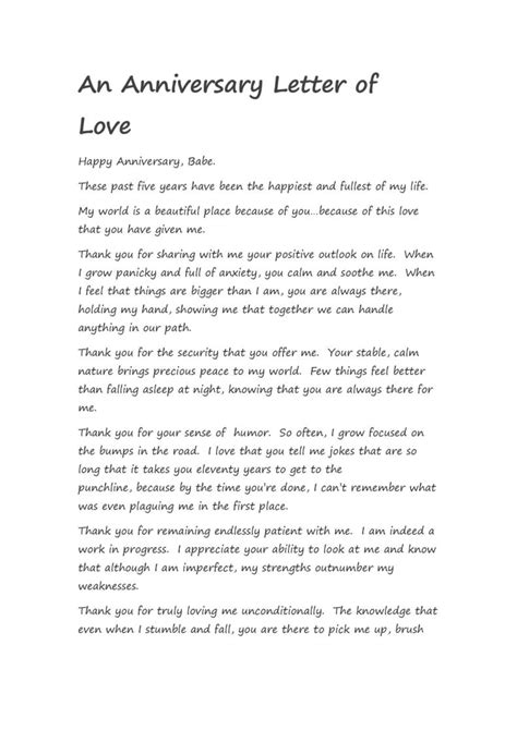 50 Romantic Anniversary Letters For Him Or Her Templatelab