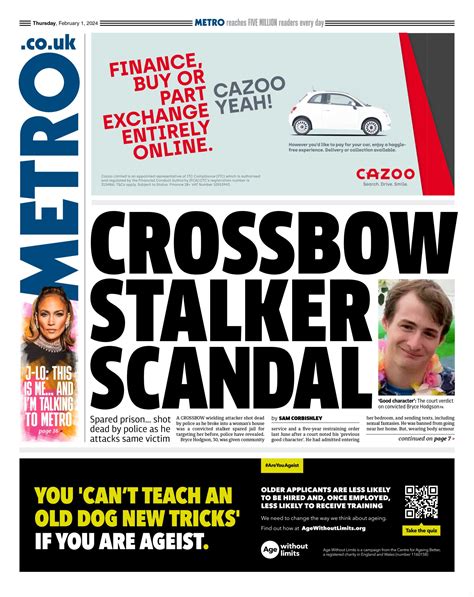 Metro Front Page St Of February Tomorrow S Papers Today