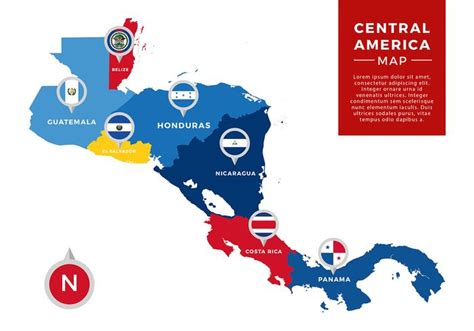 Central America Map Infographic Free Vector 148720 Vector Art At Vecteezy
