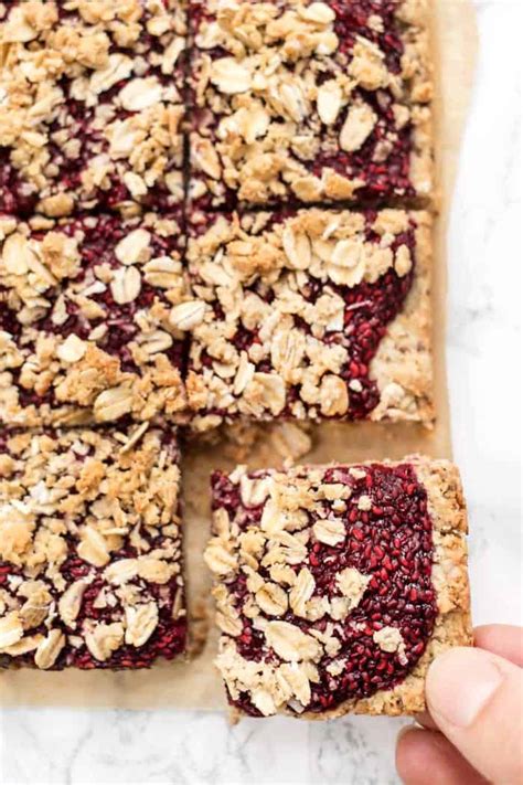 Serve with vegan ice cream and chocolate for a decadent dessert. VEGAN RASPBERRY OATMEAL BARS >> made with just 9 ...