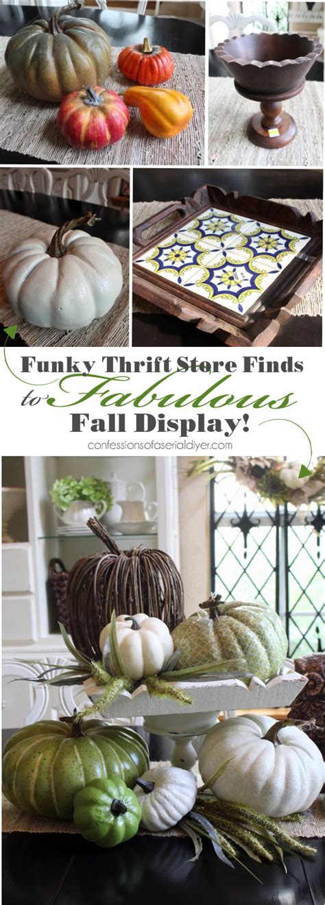 Thrift stores are great to find exciting pieces that reflect your personality and conceptualize unique outfits. Thrifty Fall Decor | Confessions of a Serial Do-it-Yourselfer