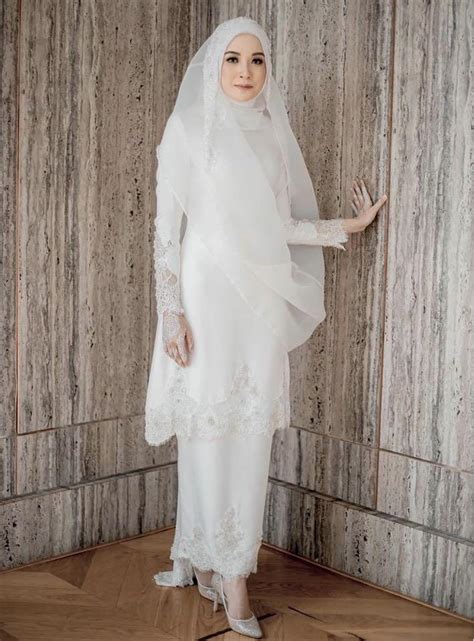 Baju Akad Nikah Putih Perempuan Sewa Baju Nikah Baju Kurung Off White