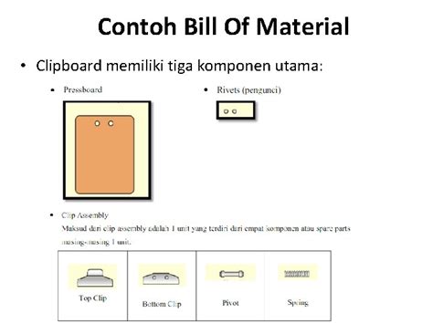 Bill Of Material Contoh Bill Of Material Langkah