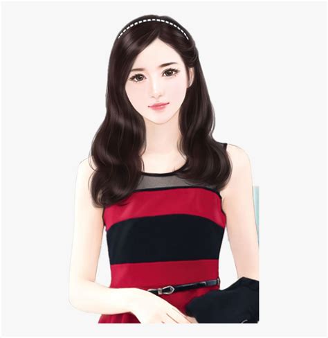 Clip Art Cute Chinese Girls Drawing Free Transparent Clipart