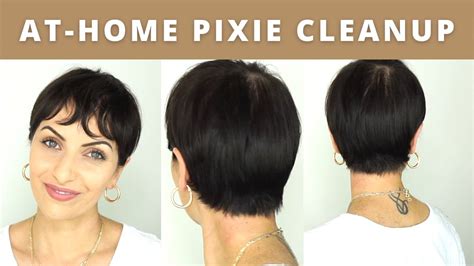 Trim Your Pixie At Home Haircut Tutorial Clean Up Your Short Hair At
