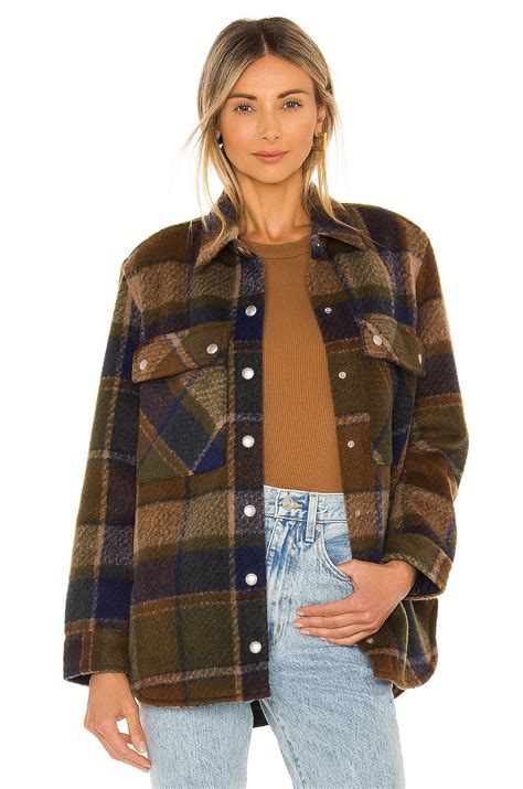 Blanknyc Flannel Shacket In Hit The Trail Revolve