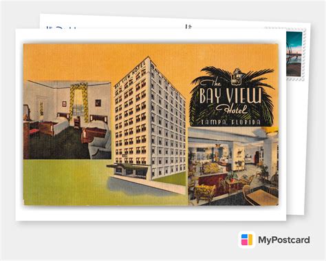 Tampa Florida Bay View Hotel Views Vintage And Antique Postcards 🗺 📷 🎠