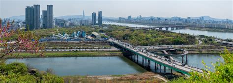 Panoramic Cityscape Of Seoul Capital Of South Korea Stock Image