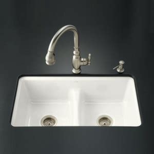 Sinks amazing porcelain kitchen sinks undermount kitchen sinks. K5838-7U-0 Deerfield White/Color Undermount - Double Bowl ...