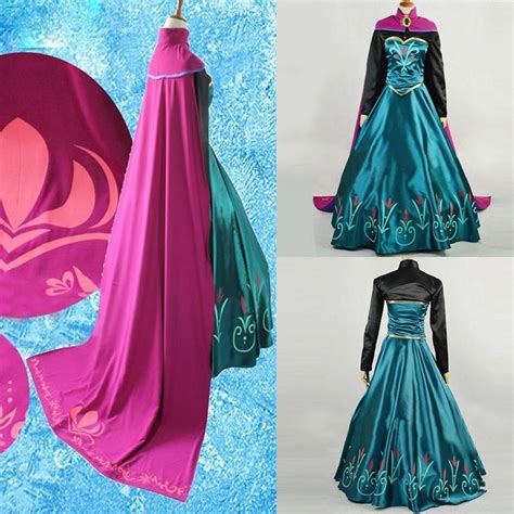 M L Xl Snow Queen Anna Dress Adult Halloween Princess Anna Coronation Cosplay Costume Movie