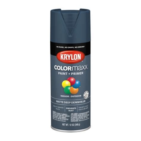 Krylon Colormaxx Matte Deep Denim Blue Indooroutdoor Spray Paint