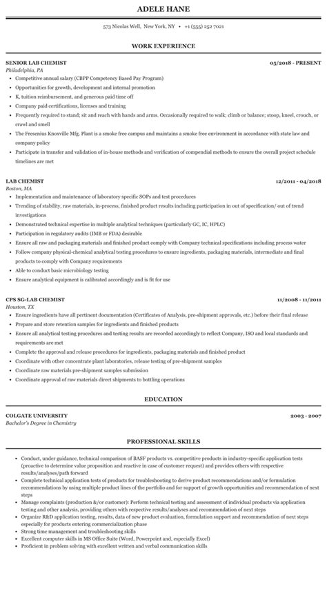 The ultimate 2021 resume format for freshers guide expert samples from over 100,000 users. Fresh Chemist Resume Format For Freshers Bsc Chemistry