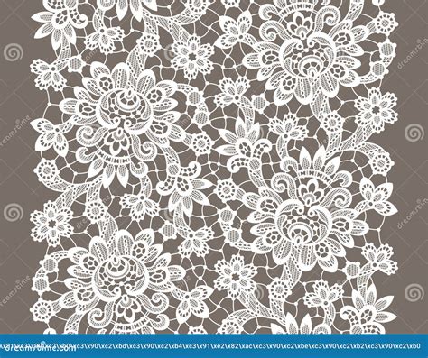 White Vector Lace Seamless Pattern Stock Vector Illustration Of