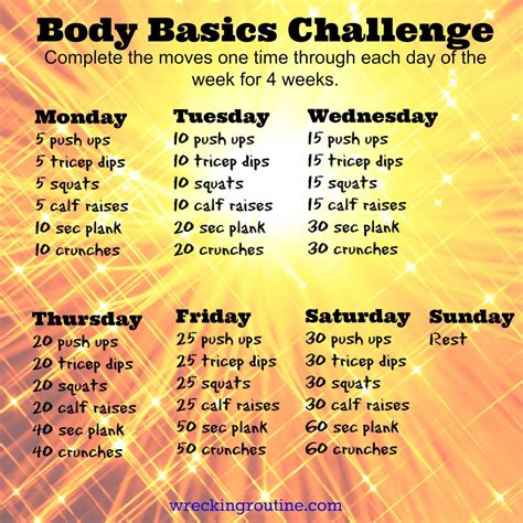 Body Basics Challenge and July Looking Ahead - Wrecking Routine