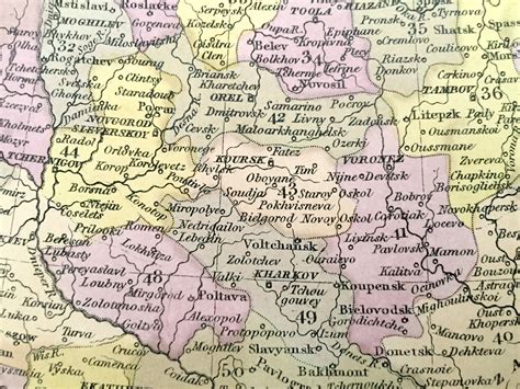 Antique 1850 Russia In Europe Map By Thomas Cowperthwaite Etsy