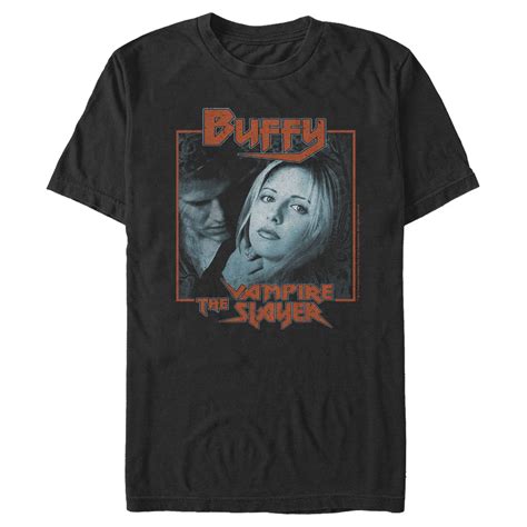 Buffy The Vampire Slayer Mens Buffy The Vampire Slayer Angel Love Frame T Shirt