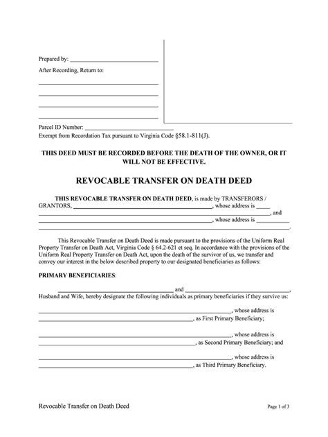 Kansas Property Transfer On Death Deed Fillable Form Printable Forms