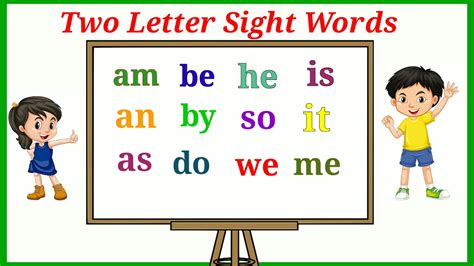 Two Letter Sight Words Sight Words For Kids Two Letters Sight Words