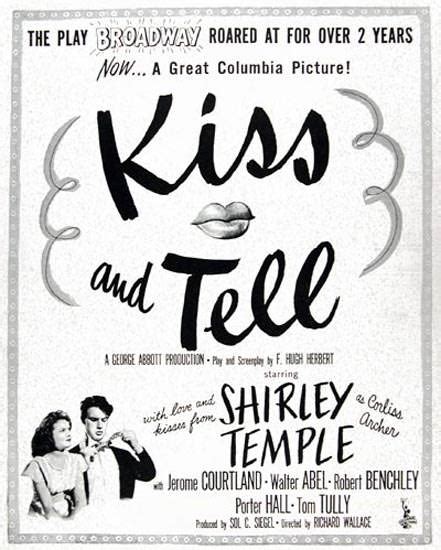 Kiss And Tell Movie 1945 Shirley Temple Mad Men Art Vintage Ad Art Collection