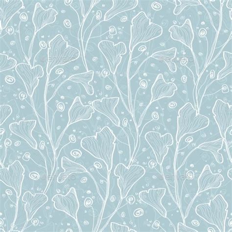 Floral wallpaper texture seamless 20484. Vector Silver Leaves Texture Seamless Pattern | Silver ...