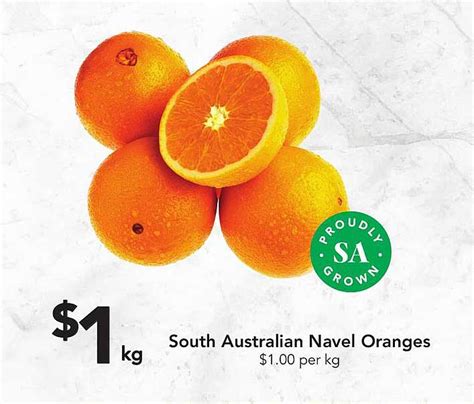 South Australian Navel Oranges Offer At Drakes