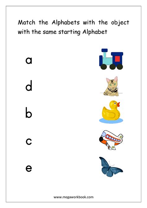 5 english activities for kids. English Matching Worksheet For Nursery Class - Kind Worksheets
