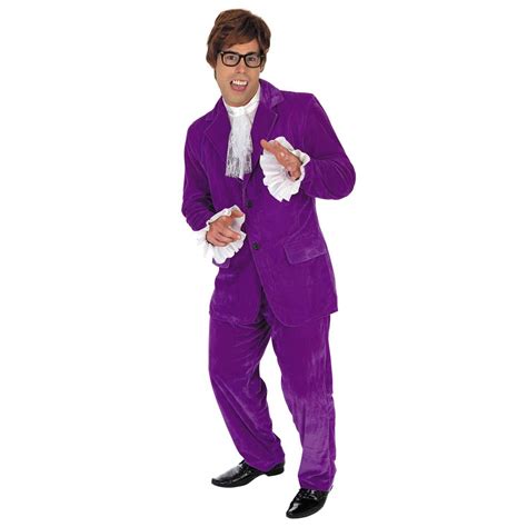 Buy Fun Shack 90s Fancy Dress Costumes For Men British Icon Fancy Dress Purple Groovy Suit 60s