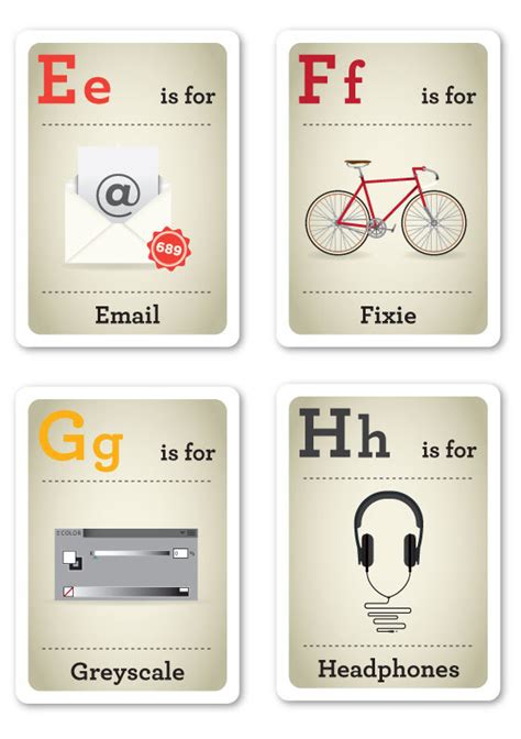 Design Nerds Alphabet Flash Cards By Emma Cook