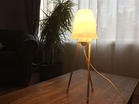 3d Printable Dowel Lamp With Low Poly Shade By Wildrose Builds