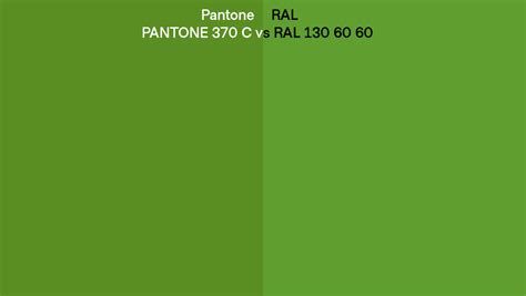 Pantone 370 C Vs Ral Ral 130 60 60 Side By Side Comparison