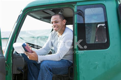 African American Man Driving Truck Stock Photo Royalty Free Freeimages