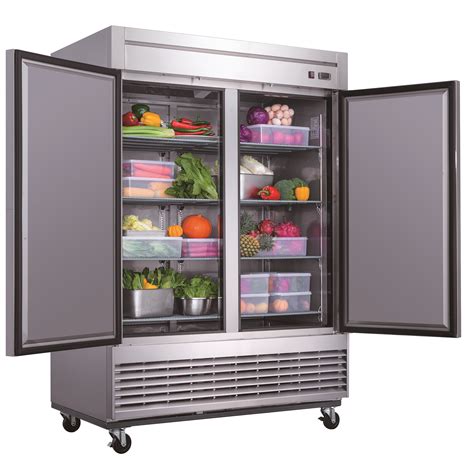 D55r 2 Door Commercial Refrigerator In Stainless Steel Dukers