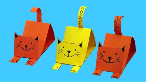 Easy Paper Cat Easy Craft For Kids Voom Kids Youtube