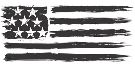 Black And White American Flag Clipart Transparent American Flag Png