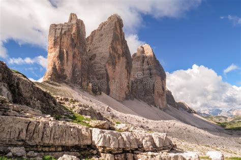 The Enchanting Landscape Of The Three Peaks Of Lavaredo Stock Photo