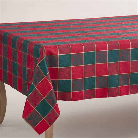 Saro Lifestyle Plaid Design Square Tablecloth