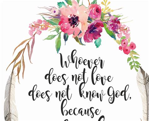 Bible Verse John God Is Love Printable Bible Quotes Etsy