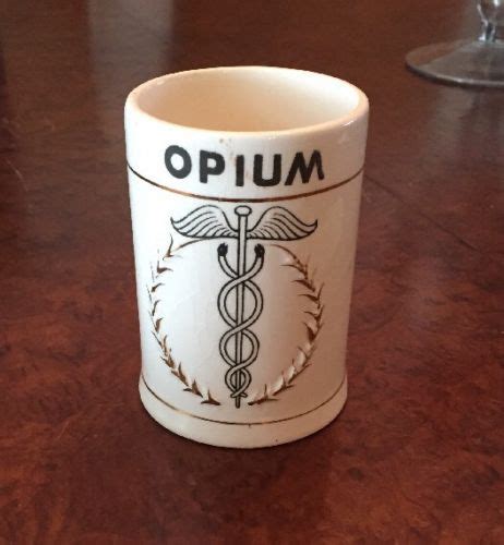 Vintage Drug Opium Apothecary Pharmacy Chemist Porcelain Jar Container